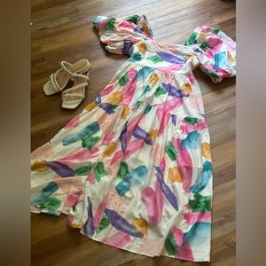 Boutique multi-color maxi dress